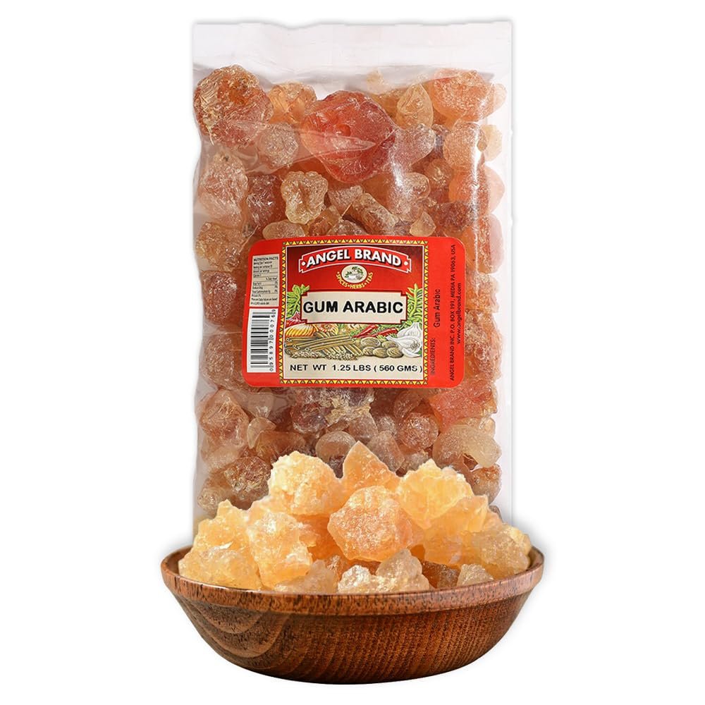 Angel Brand Gum Arabic 1.25lbs  Premium Food-Grade Acacia Gum for Baking, Arts, Crafts, and More  Versatile, Edible, and Water-Soluble Powder