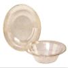 " OCCASIONS " 240 Bowls Pack, Heavyweight Disposable Wedding Party Plastic Bowls (14oz Soup Bowl, Seasons Clear with Gold Glitter) view 1