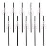 Amosfun 10Pcs Halloween Drinking Straws Black Straight Straws Skeleton Body for Party Bar view 1