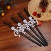 Amosfun 10Pcs Halloween Drinking Straws Black Straight Straws Skeleton Body for Party Bar view 4