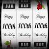 3" Round (6 Per Sheet) - Happy 100th Birthday Casino Slot Machine - D24149 - 2D Edible Cake/Cupcake Party Topper - D24149 view 1