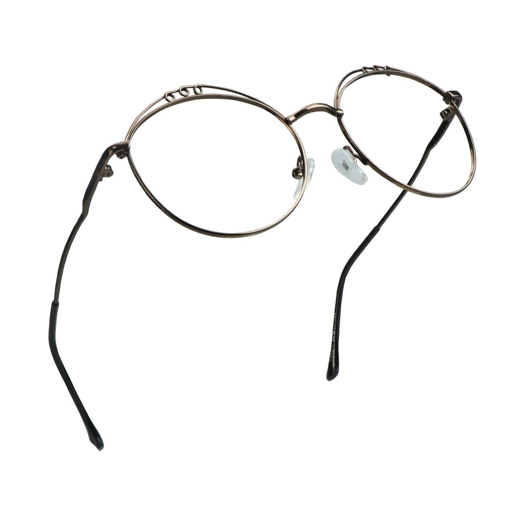 LifeArt Blue Light Blocking Glasses, Anti Eyestrain, Computer Reading Glasses, Gaming Glasses, TV Glasses for Women Men, Stylish Unisex Alloy Round Frame (Coffee, 3.00 Magnification)