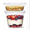 Shop-Tek 12-Oz (20 Counts) 3-Piece Clear Plastic Cup with Parfait Insert & Flat Lid - Sold by Ucostore Only