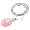 Nupuyai Essential Oil Diffuser Necklace for Women Men 28", Perfume Bottle Healing Stone Pendant with Chain for Unisex, Rose Quartz view 1