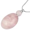 Nupuyai Essential Oil Diffuser Necklace for Women Men 28", Perfume Bottle Healing Stone Pendant with Chain for Unisex, Rose Quartz view 3