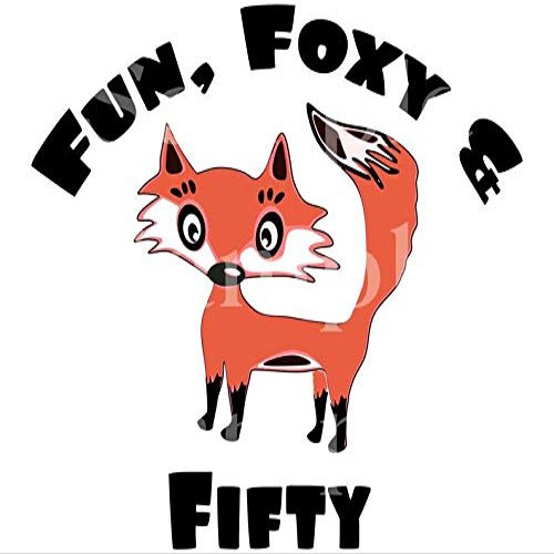 1/2 Sheet - Foxy 50th Birthday - D24146 - 2D Edible Cake/Cupcake Party Topper - D24146