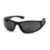 SA106 Mens 90s Classic Warparound Bifocal Reading Sunglasses Shiny Black +2.00 view 1