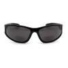 SA106 Mens 90s Classic Warparound Bifocal Reading Sunglasses Shiny Black +2.00 view 2