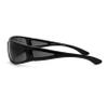 SA106 Mens 90s Classic Warparound Bifocal Reading Sunglasses Shiny Black +2.00 view 3