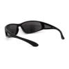 SA106 Mens 90s Classic Warparound Bifocal Reading Sunglasses Shiny Black +2.00 view 4