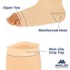 Compression Socks for Women and Men 20-30 mmHg - Extra Wide Calf Medical Compression Stockings Open Toe for Swelling, Lymphedema, Travel - Beige, 6X-Large - AB211 view 3