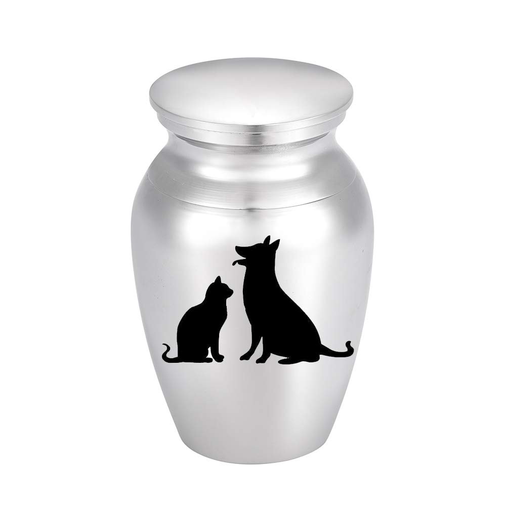 2.8/1.7 Inch Height Small Urn for Pet Ashes-Mini Cremation Urn Funeral Keepsake Urn - Free Box (IJD011)