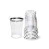 " OCCASIONS " 640 Piece set (80 Guests)-Wedding Party Disposable Plastic Plate Set -80 x 10.5'' + 80 x 7.5'' + Silverware + Cups + Napkins (Rio in White & Pearled Green) view 3