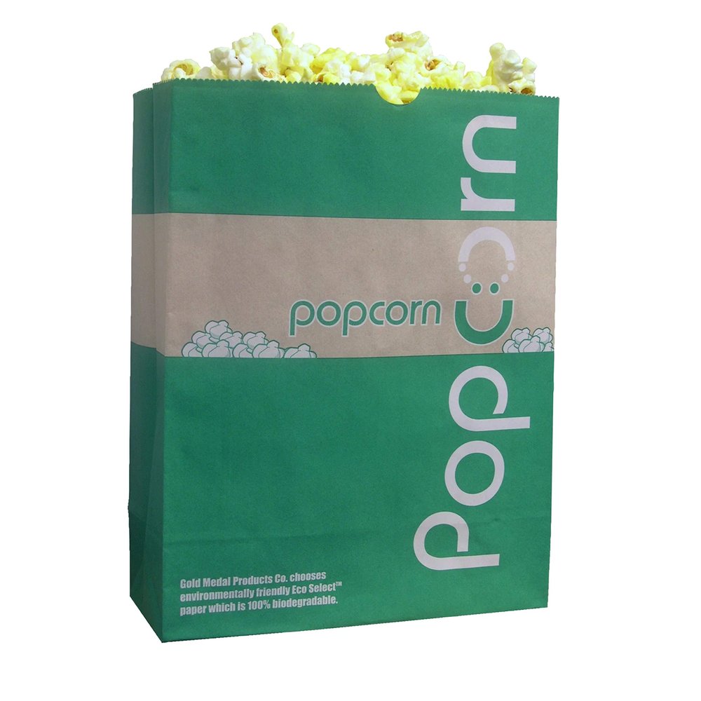 Eco-Friendly Laminated Popcorn Bags, 130 Ounce (500/CS)