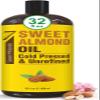 Seven Minerals, Pure Cold Pressed Sweet Almond Oil - Big 32 fl oz Bottle - Unrefined &100% Natural - For Skin & Hair, with No Added Ingredients - Perfect Carrier Oil for Essential Oils view 1