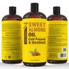 Seven Minerals, Pure Cold Pressed Sweet Almond Oil - Big 32 fl oz Bottle - Unrefined &100% Natural - For Skin & Hair, with No Added Ingredients - Perfect Carrier Oil for Essential Oils view 4