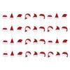 Amosfun Christmas Santa Claus Hat Cake Toppers - 36pcs Insert Cake Card Decoration Cupcake Picks Fruit Picks Dessert Toppers for Xmas Party Supply view 1