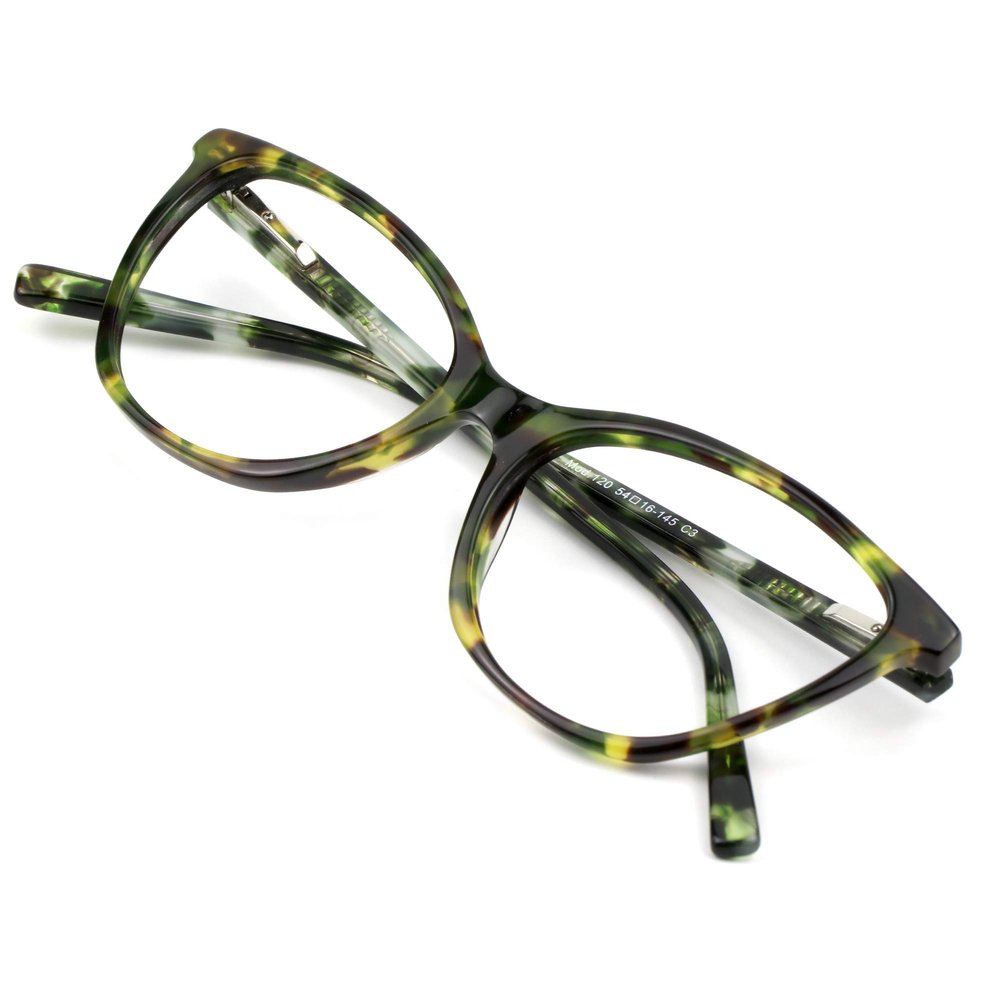 VisionGlobal Blue Light Blocking Glasses for Women and Men, Computer Reading Glasses, Anti Glare (Yellow Green Tortoise, +3.25 Magnification)