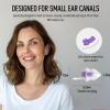 Hearprotek Sleeping Ear Plugs, 2 Pairs Ear Plugs (32db & 30db) Ultra Soft Noise Reduction and Hearing Protection earplugs for Side Sleepers, snoring, Travel, Working, Safety (Purple) view 4