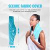 ICEWRAPS Extra Cover ONLY for 7"x28" Therapy Clay Ice Pack | Reusable and Washable Soft Fabric Cover for Cold Pack | Fabric Cold Compress Sleeve | 7"x28" Soft Ice Pack Cover | Blue Fabric Cover Only view 4