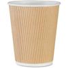 1InTheHome 8oz Disposable Coffee Cups With Lids - Insulated Paper Cups, Ripple Wall, 50 Pack view 2