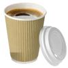 1InTheHome 8oz Disposable Coffee Cups With Lids - Insulated Paper Cups, Ripple Wall, 50 Pack view 4