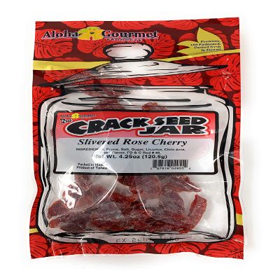 Aloha Gourmet Da Crack Seed Jar - Slivered Rose Cherry 4.25 oz