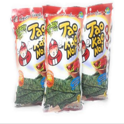 Tao Kae Noi Crispy Seaweed Hot & Spicy Flavor 32g, 3 Pack