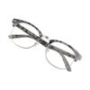 VisionGlobal Blue Light Blocking Glasses for Women/Men, Anti Eyestrain, Computer Reading, TV Glasses, Stylish Oval Frame, Anti Glare (Gray, 3.75 Magnification) view 1