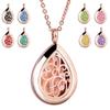 RoyAroma Rose Gold Aromatherapy Essential Oil Diffuser Necklace Stainless Steel Pendant Perfume Locket Women Jewelry for Mom/Women view 1