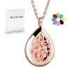 RoyAroma Rose Gold Aromatherapy Essential Oil Diffuser Necklace Stainless Steel Pendant Perfume Locket Women Jewelry for Mom/Women view 2