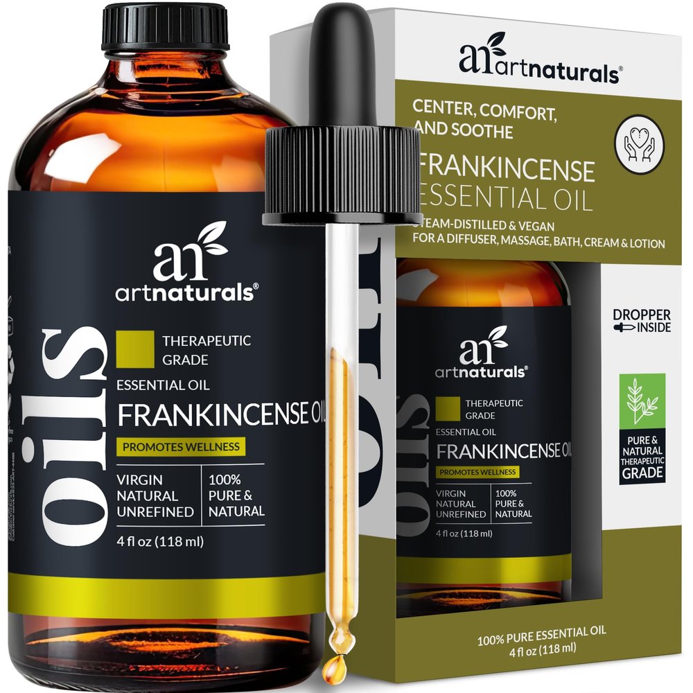 artnaturals Frankincense Essential Oil (4.0 Fl Oz / 118ml) - 100% Pure Oils Natural Undiluted Therapeutic Grade Premium Aromatherapy Quality Oil, Aromatherapy & Diffuser