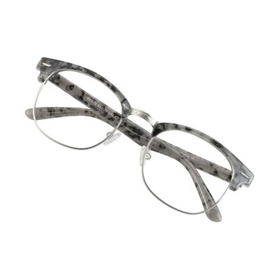 VisionGlobal Blue Light Blocking Glasses for Women/Men, Anti Eyestrain, Computer Reading, TV Glasses, Stylish Oval Frame, Anti Glare (Gray, 3.25 Magnification)