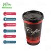 [150 Pack] Black Flat Tear Back Lids for Hot Cup, Coffee, Paper - Universal Size Fits 10,12,16,20oz Disposable Cups - Black Coffee Lids Standard 90mm view 2