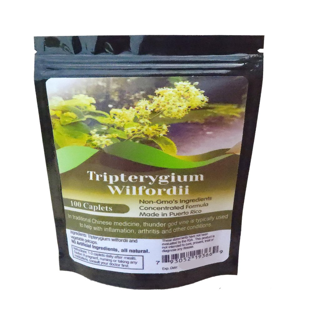 Prorganics 100 Rare Tripterygium wilfordii, Thunder god Vine, vid Trueno de Dios, caplets