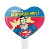 GRAPHICS & MORE Superman The American Way Heart Love Cupcake Picks Toppers Decoration Set of 6 view 2