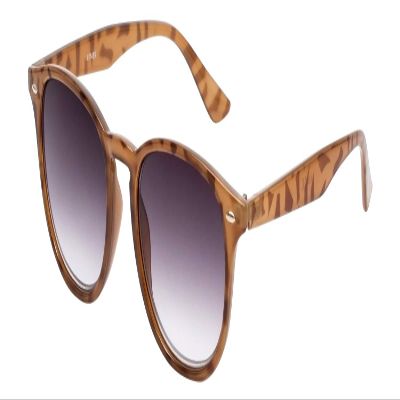 Calabria 8114SR Designer Round Reading Sunglasses +1.50 Champagne Tortoise Mens Womens Sunglass Readers Gradient Grey Lenses
