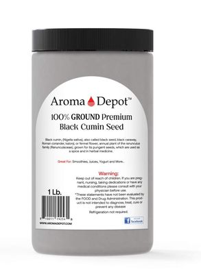 1 lb / 16oz JAR Black Seed Powder,GROUND (Nigella sativa),Black Cumin, Kalonji, Non-GMO NON-Irradiated & Gluten Free, Healthy Spice.
