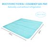 Ice Cooling Mat, Gel Cooling Cold Mat Pain Relief, Injuries Mesh Fabric Hot Cold Therapy Pack for Back, Shoulder, Knee, Belly Green 18in18in (Green) view 3