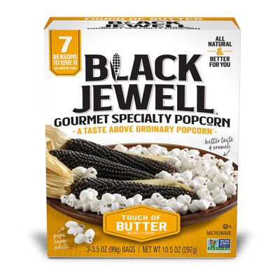 Black Jewell Specialty Microwave Popcorn, Touch of Butter, 10.5oz (10.5 Ounce (Pack of 3))