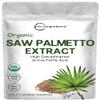 Sustainably US Grown, Organic Saw Palmetto Powder, 4 Ounce, with Active Fatty Acid, Pure Saw Palmetto Prostate & Hair Growth Supplement, Healthy Urination Frequency & Hair Loss Blocker Supplement view 1