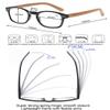 MODFANS 4 Pack Reading Glasses 2.0 Fashion Wood-Look Spring Hinges Stylish Readers Men Women Blue view 4