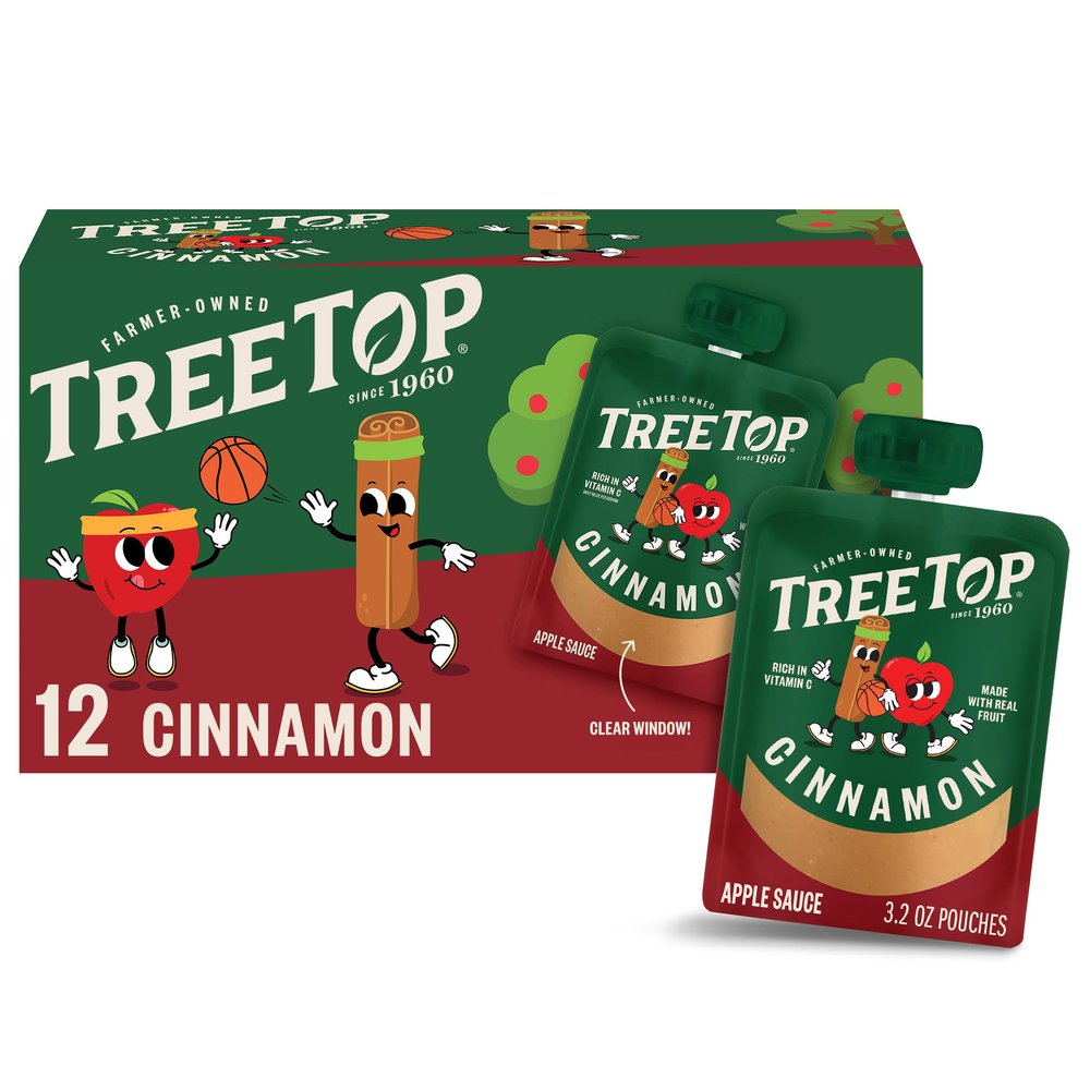 Tree Top Applesauce Pouches (3.2 Ounce (Pack of 12), Cinnamon)