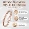 RainSo Elegant Womens Titanium Steel Magnetic Bracelets Adjustable view 4