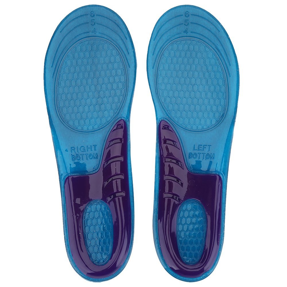 1 Pair Unisex Sports Insoles Anti Shock Shoe Inserts Silicone Soft Shoe Pads for Running Climbing Hiking (M 38 43)