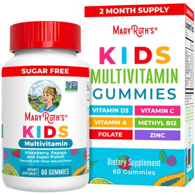 MaryRuth's Kids Vitamins | Multi | Sugar Free | 2 Month Supply | Kids Multivitamin Gummies for Ages 2+ | Vegan | Only 1 Gummy a Day | 60 Count