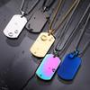 MOWOM Medical Dog Tag Pendant Necklace Custom Engraved Alert for Men Women Stainless Steel - Bundle with 5 Items: Emergency Card, Sleeve, 2 Inches Extension Chain, Silencer (Blue Warfarin) view 4