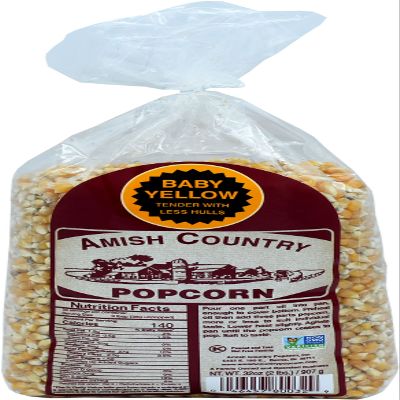 Amish Country Popcorn | 2 lb Bag | Baby Yellow Popcorn Kernels | Old Fashioned, Non-GMO and Gluten Free (Baby Yellow - 2 lb Bag)