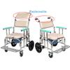 Wheelchair Shower Chair with Wheels Foldable Commode Chair Mobile Commode Chair Medical Transport Rolling Chair for The Elderly Disabled People Pregnant Women Max.100kg view 2