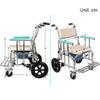 Wheelchair Shower Chair with Wheels Foldable Commode Chair Mobile Commode Chair Medical Transport Rolling Chair for The Elderly Disabled People Pregnant Women Max.100kg view 3